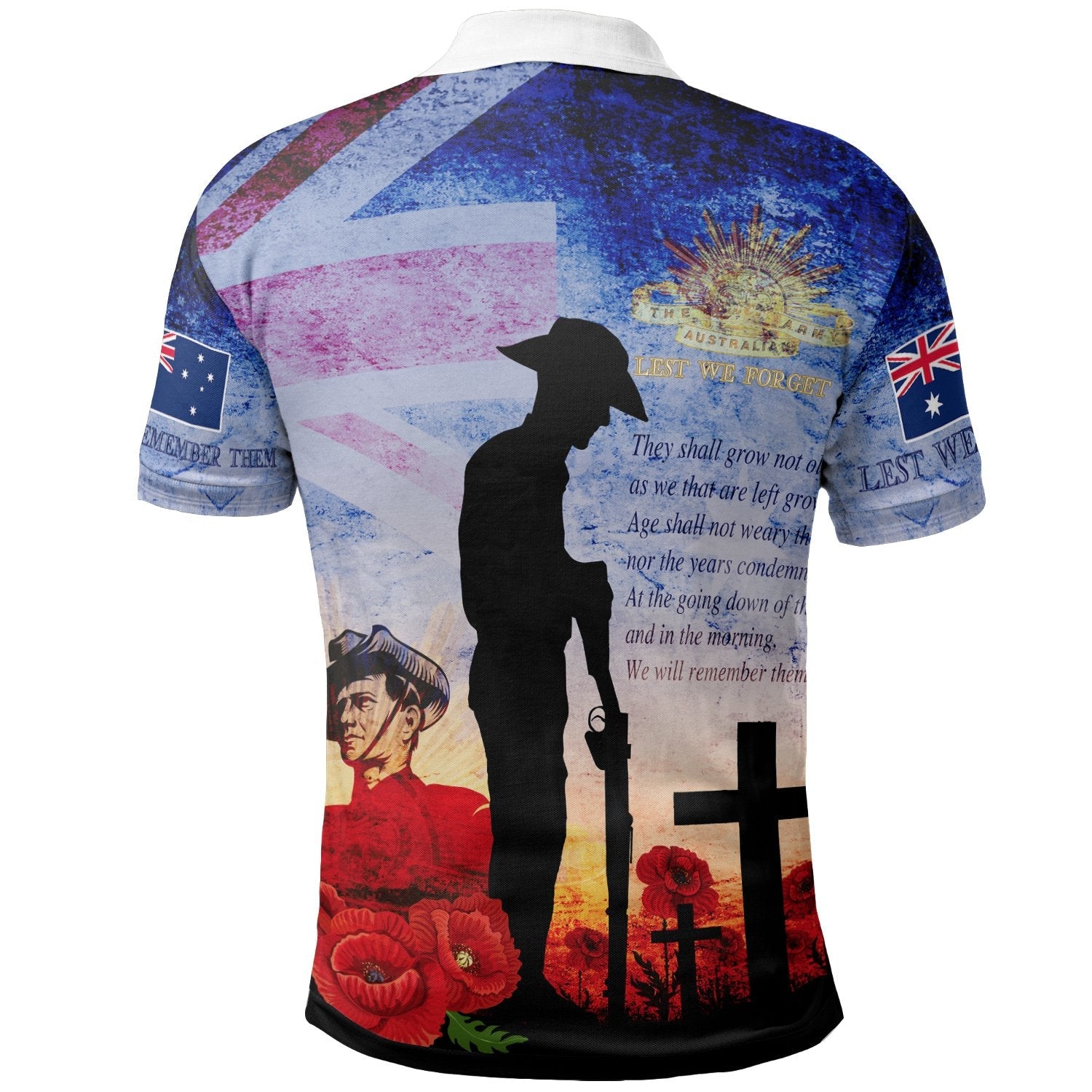 Anzac Polo - (Custom Text) Anzac 2022 Lest We Forget The Australian Army Polo Shirt