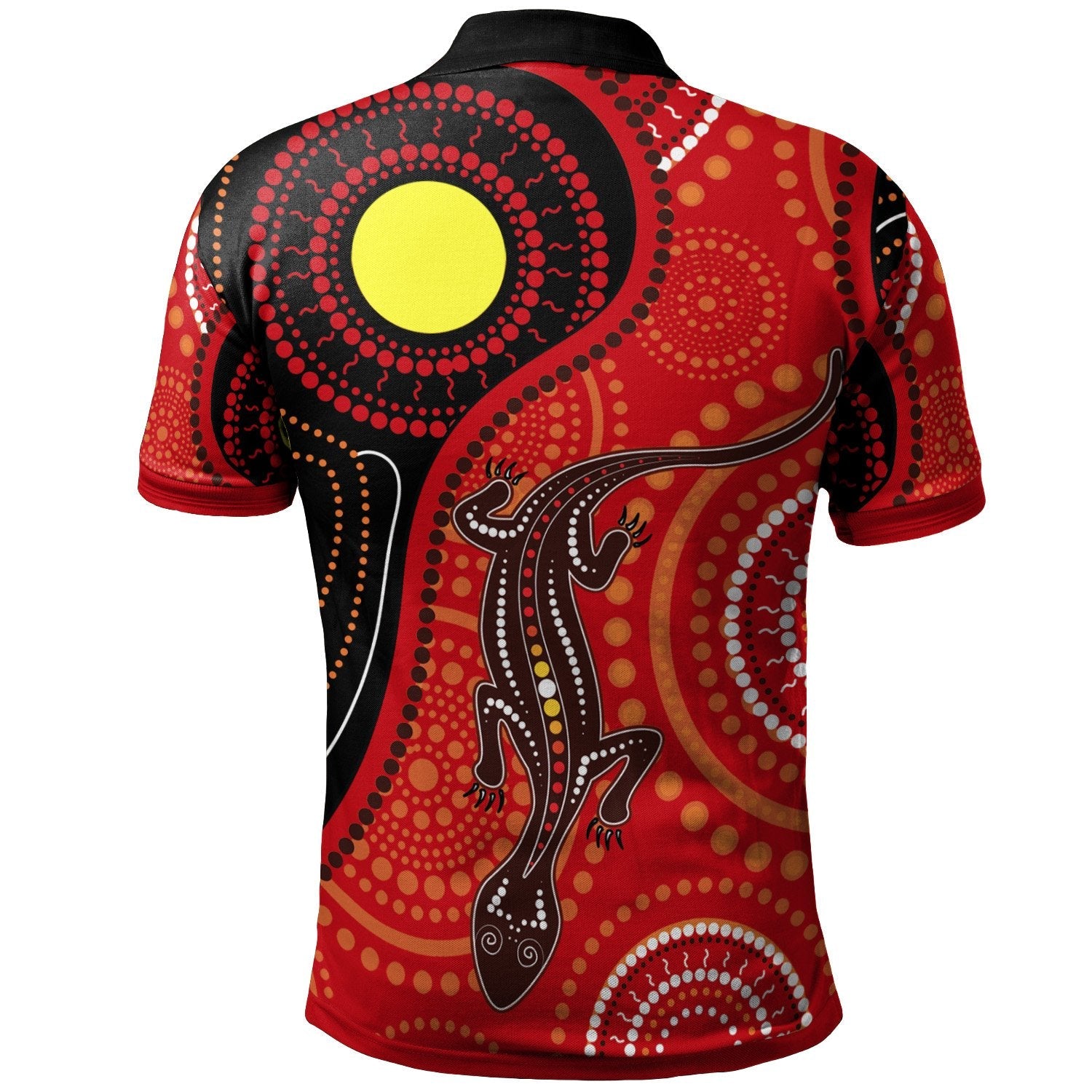 Aboriginal Polo - Australia Lizard Dot Painting Art Polo Shirt