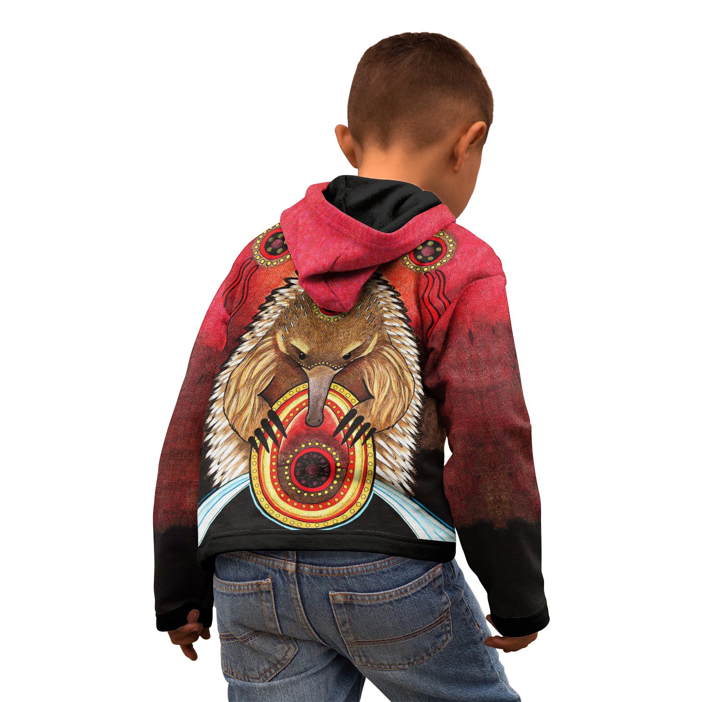 Aboriginal Kid Hoodie - Australian Echidna