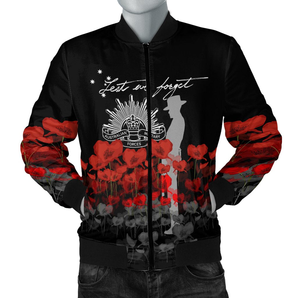 Anzac Day Men Bomber Jacket - Remember Them