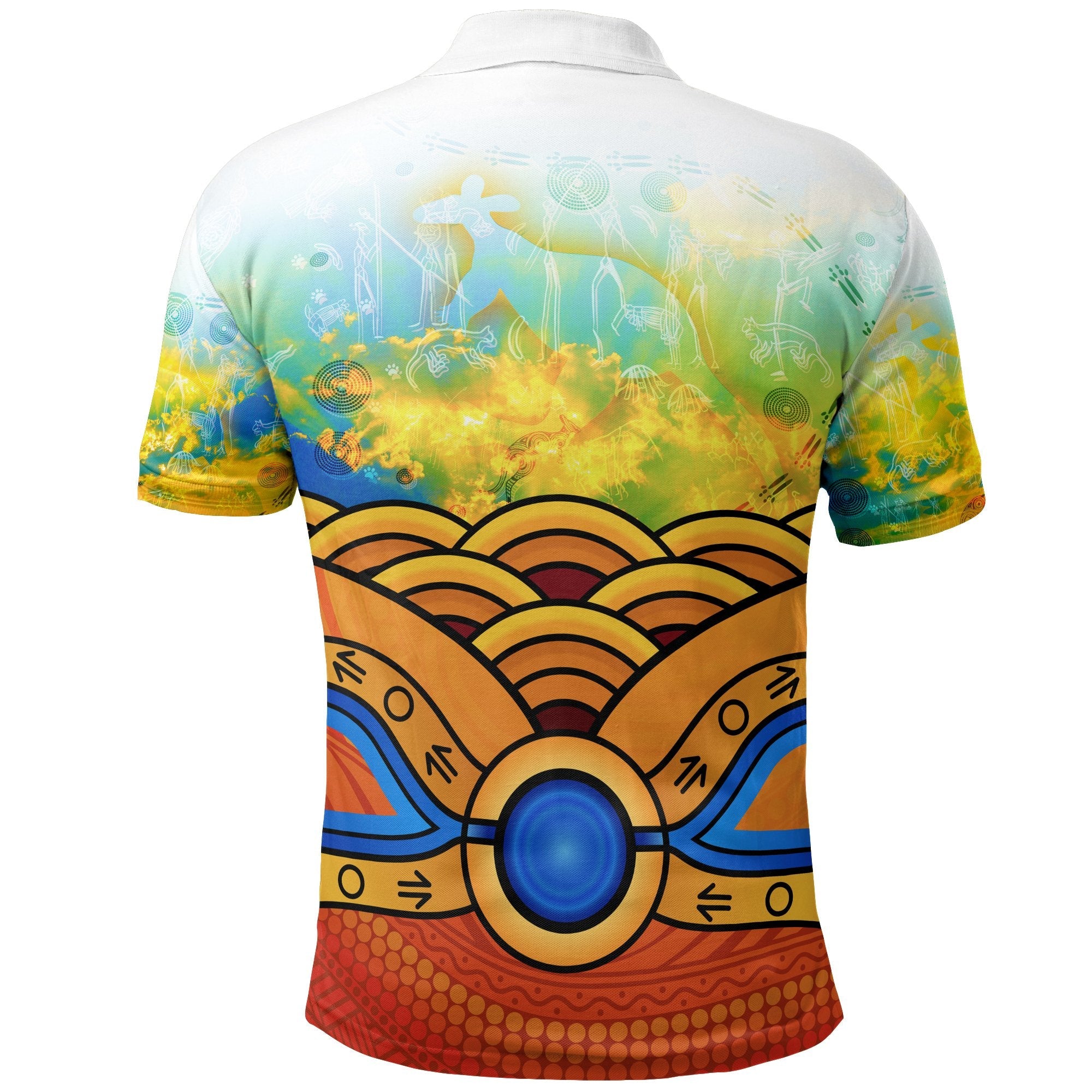 Aboriginal Polo - Australia Kangaroo Sky Kid Polo Shirt