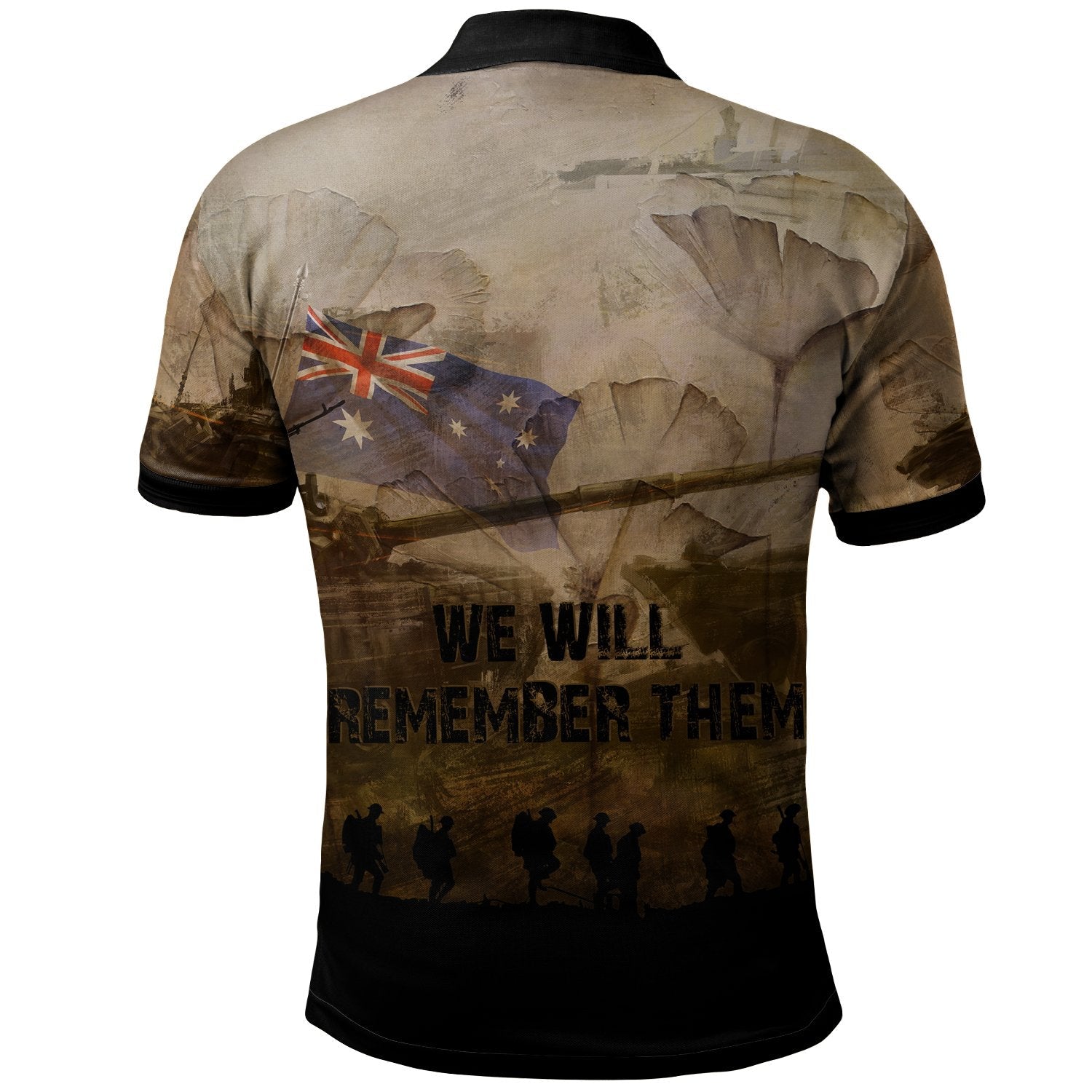 Anzac Polo - Anzac Day 2022 Lest We Forget Vintage Style Polo Shirt