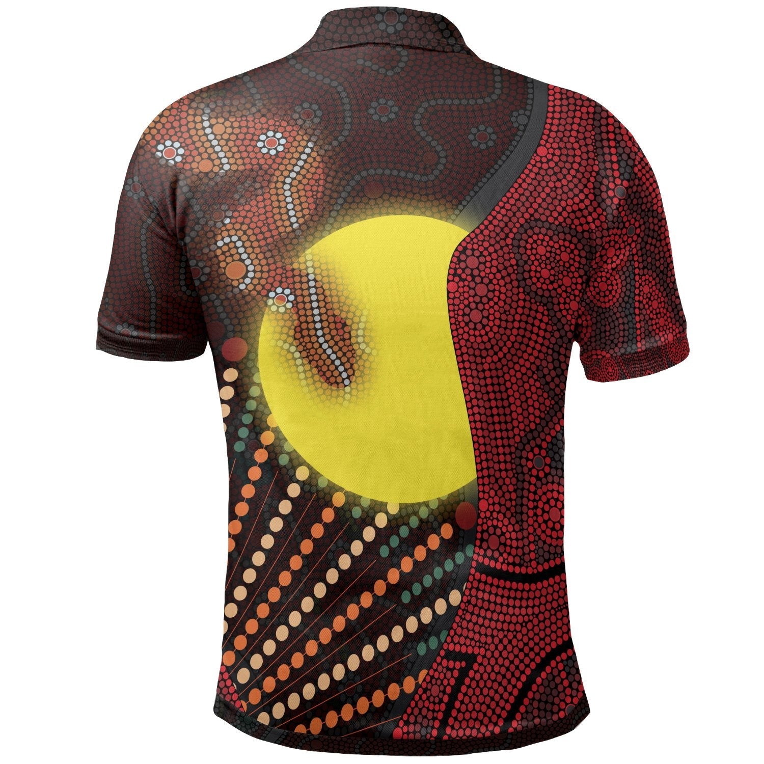 Aboriginal Polo - Indigenous Snake Sun Dot Painting Kid Polo Shirt