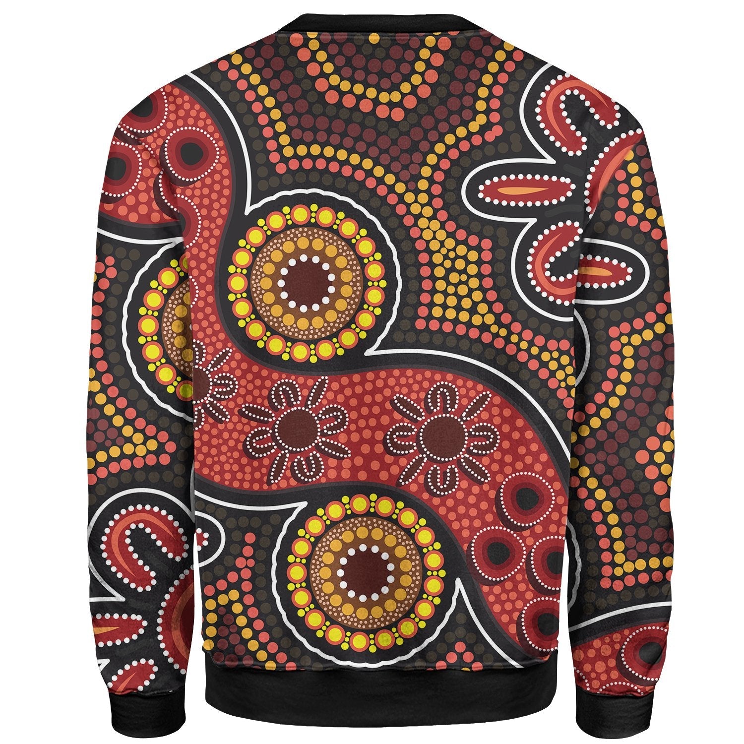 Aboriginal Sweatshirt - Indigenous Circle Dot Painting Style