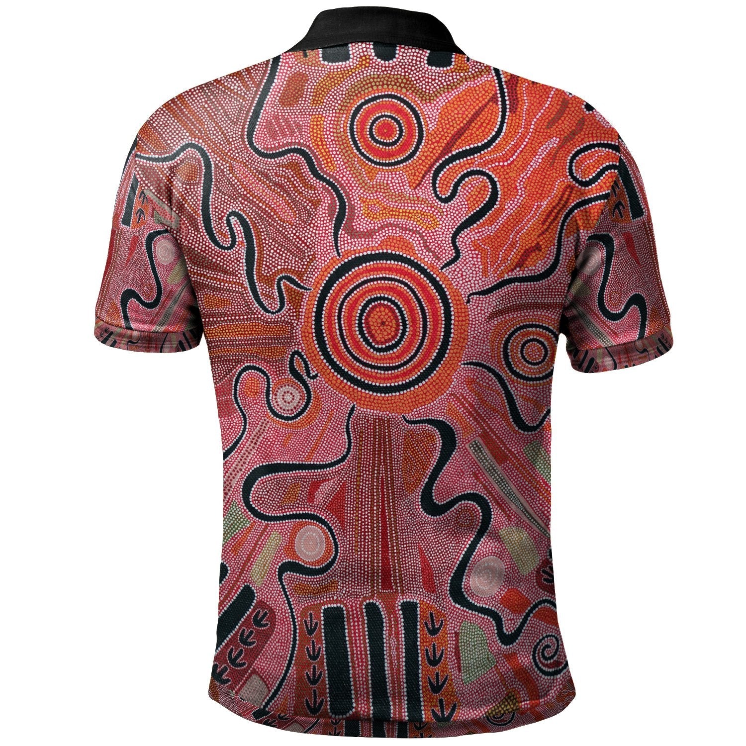 Aboriginal Polo - Indigenous Footprint Landscape Polo Shirt