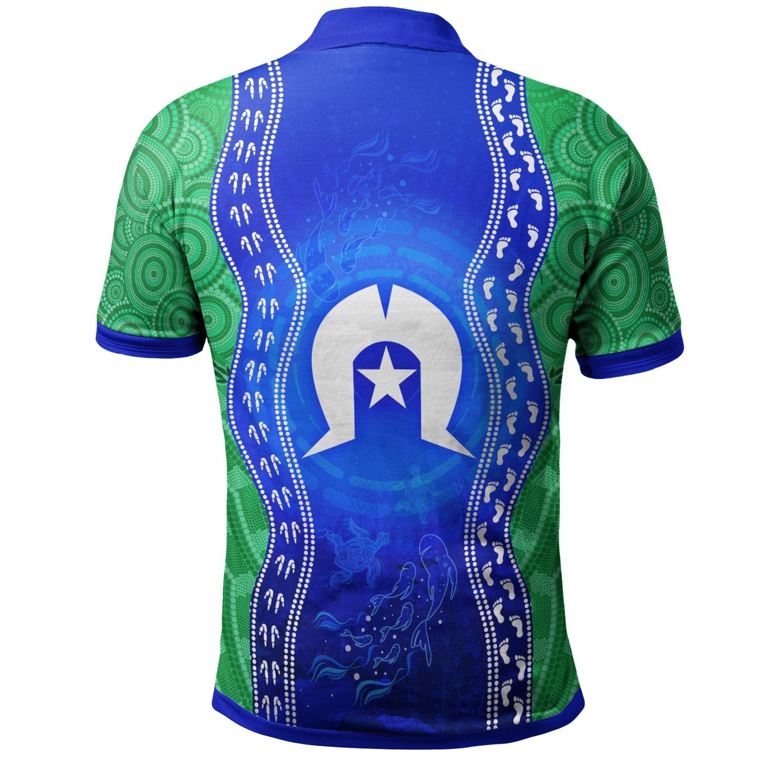 Aboriginal Polo - Torres Symbol With Aboriginal Patterns Kid Polo Shirt