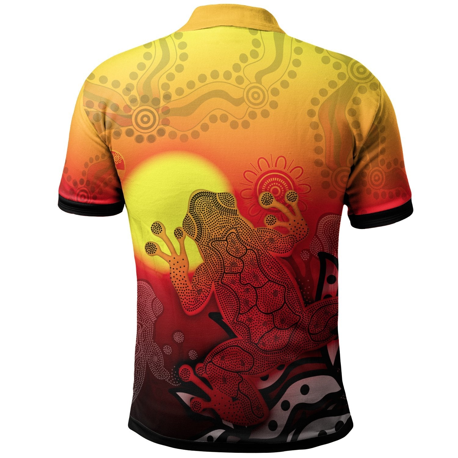 Aboriginal Polo - Indigenous Frog (Red) Polo Shirt