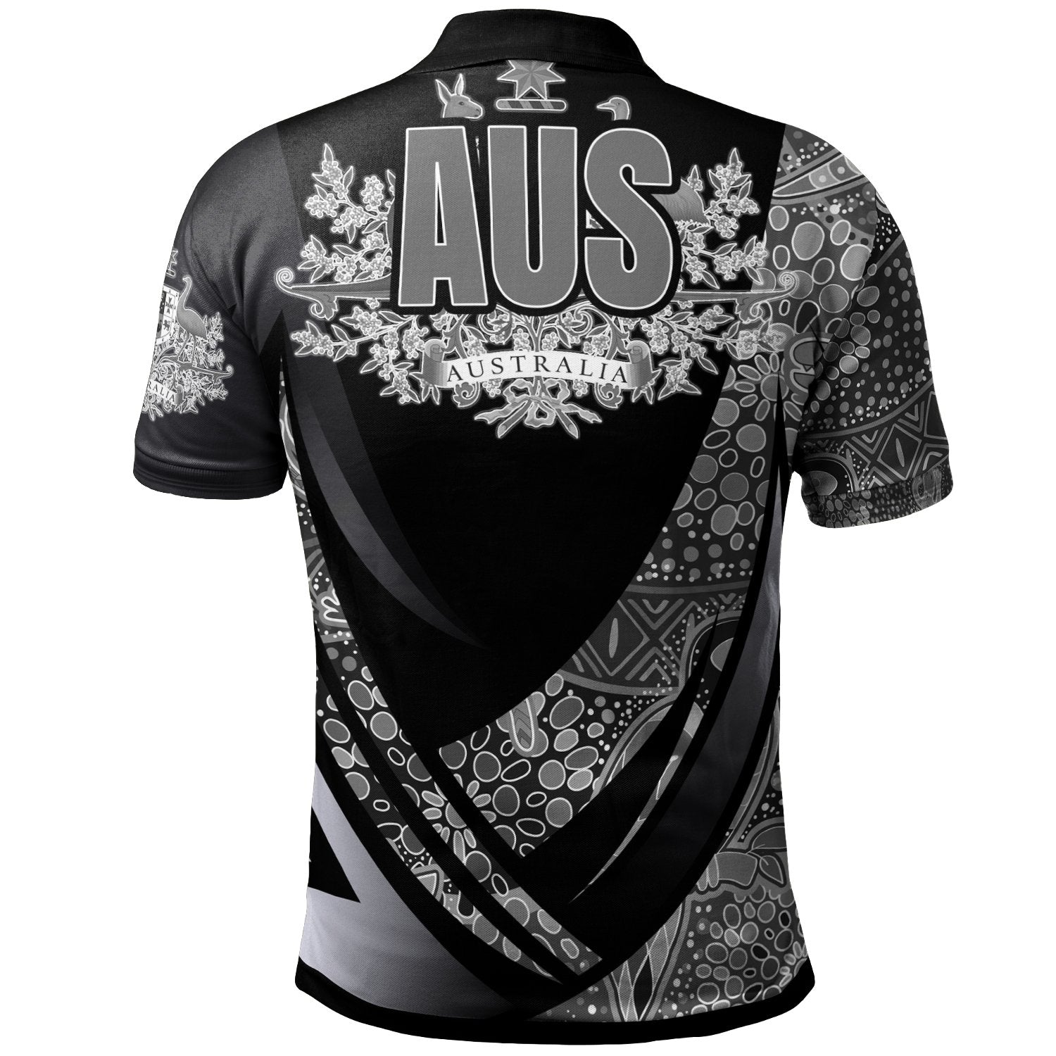 Aboriginal Polo - Australia Coat Of Arms Aboriginal Patterns Polo Shirt