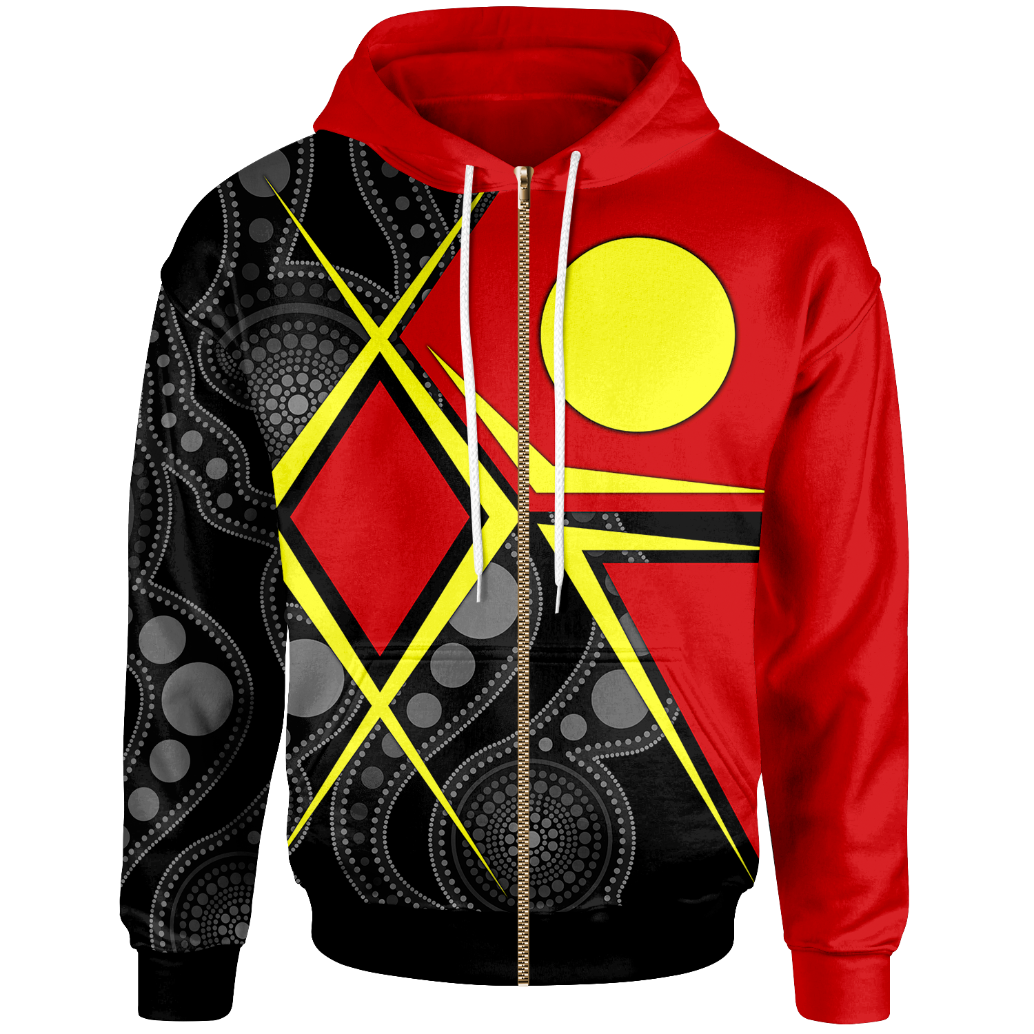 Aboriginal Zip Hoodie - Indigenous Legend