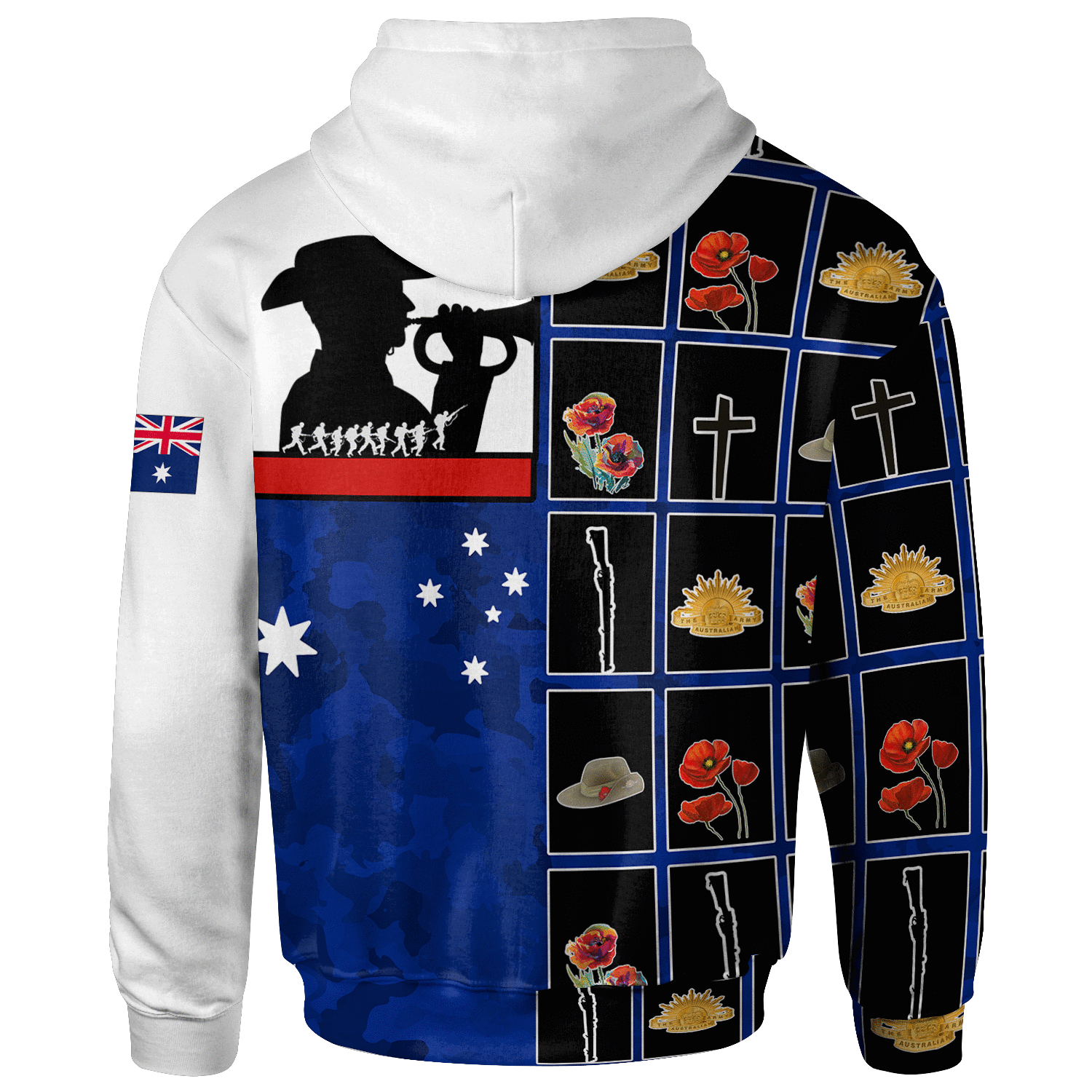 Anzac Day Zip Hoodie - We Shall Remember Them 2022