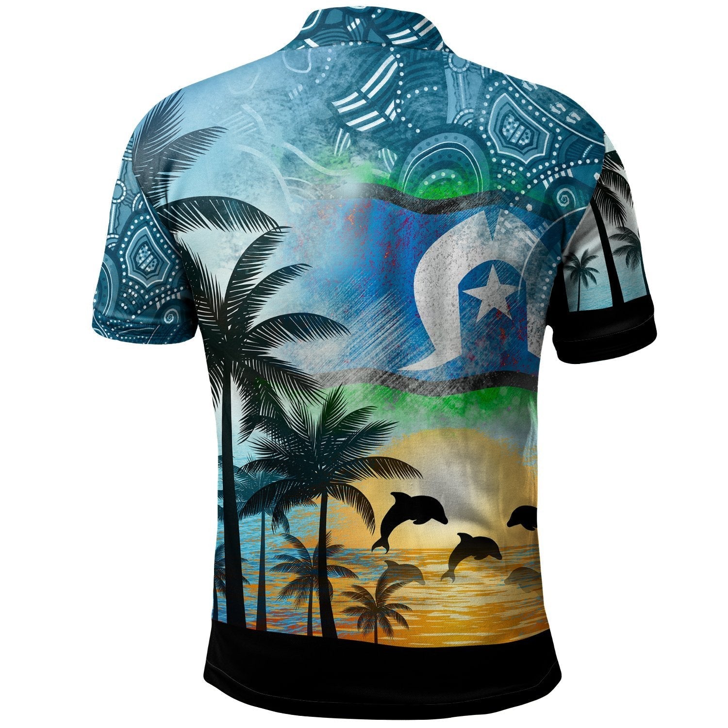 Aboriginal Polo - Torres and Coconut Palms Polo Shirt