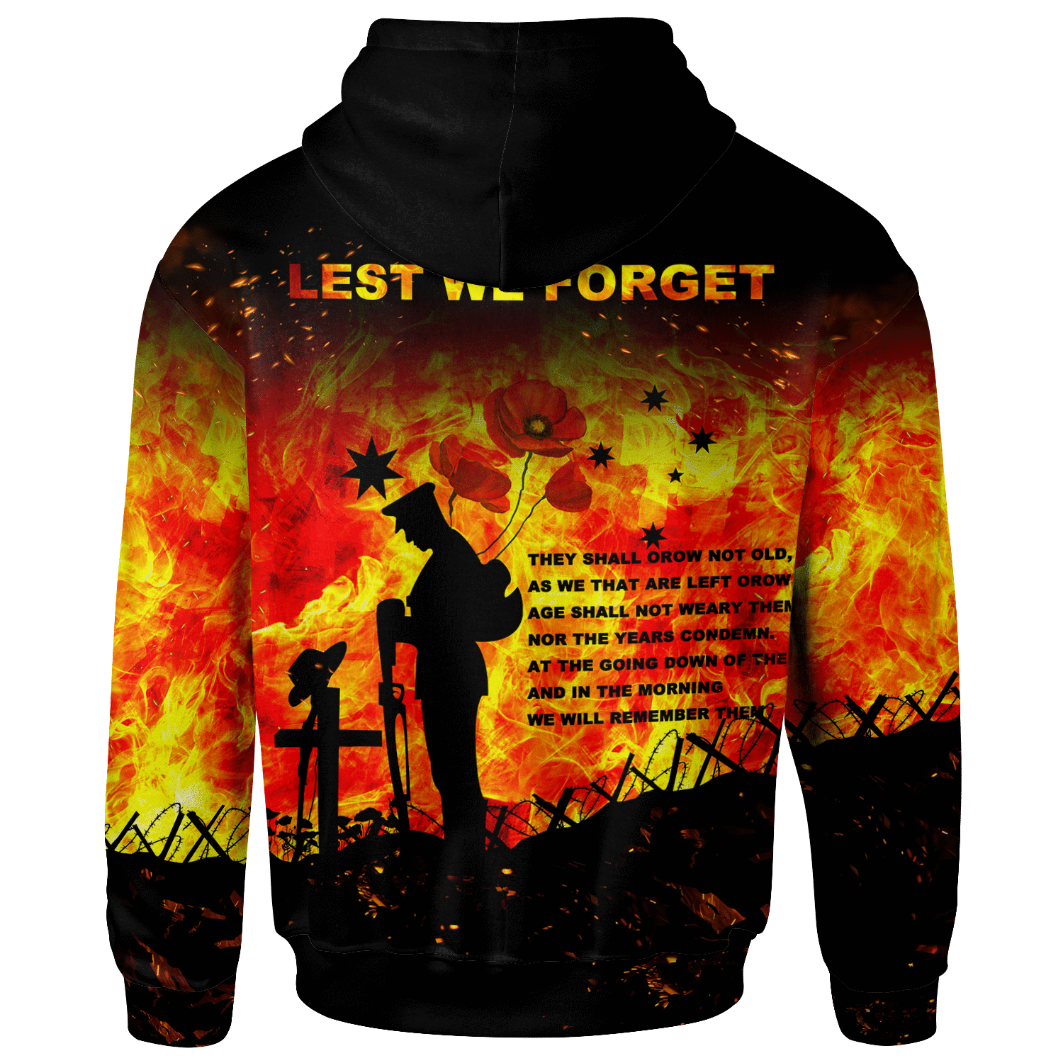 Anzac Day Zip Hoodie - Anzac Heroes