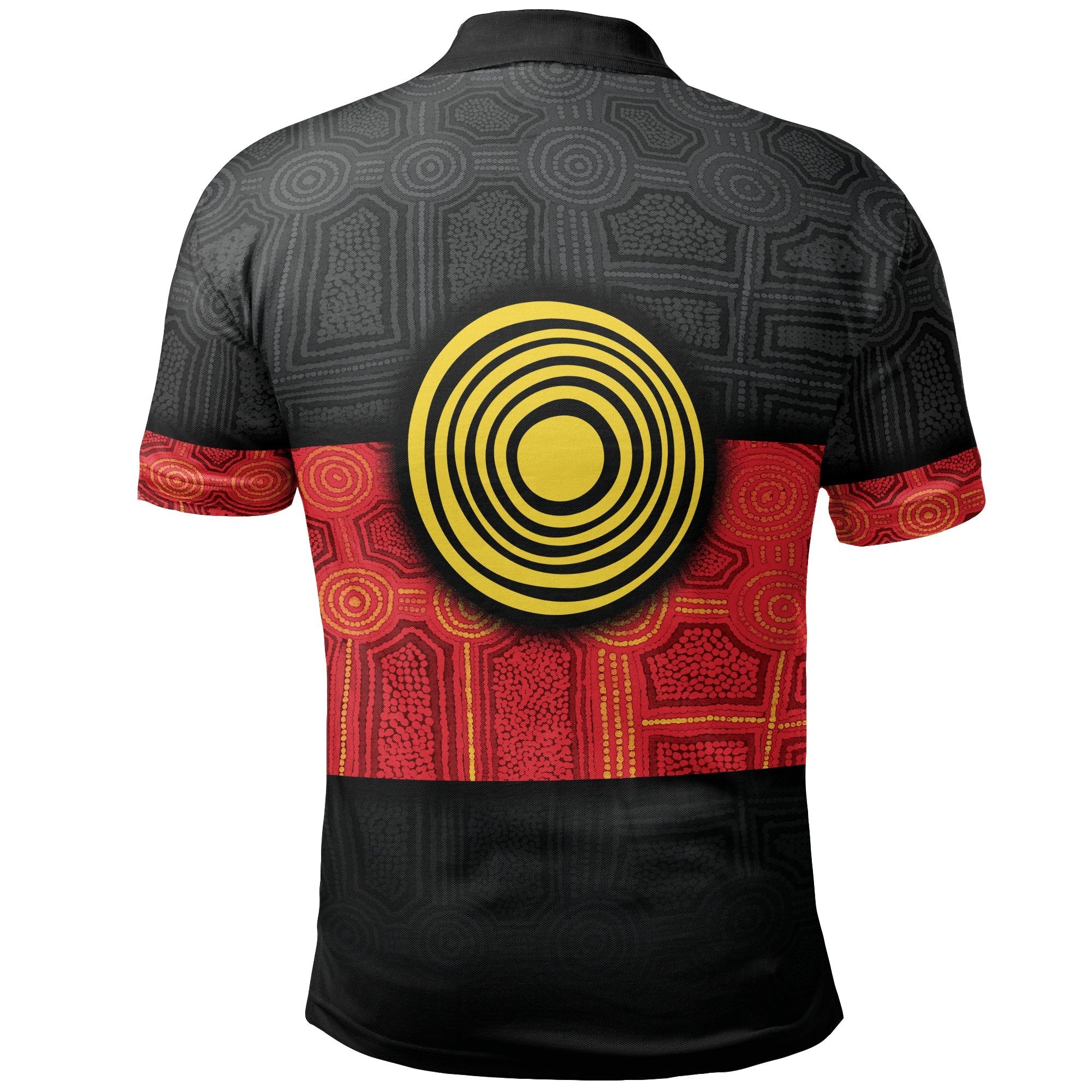 Aboriginal Polo - Personalised Aboriginal Aussie Indigenous Flag Polo Shirt