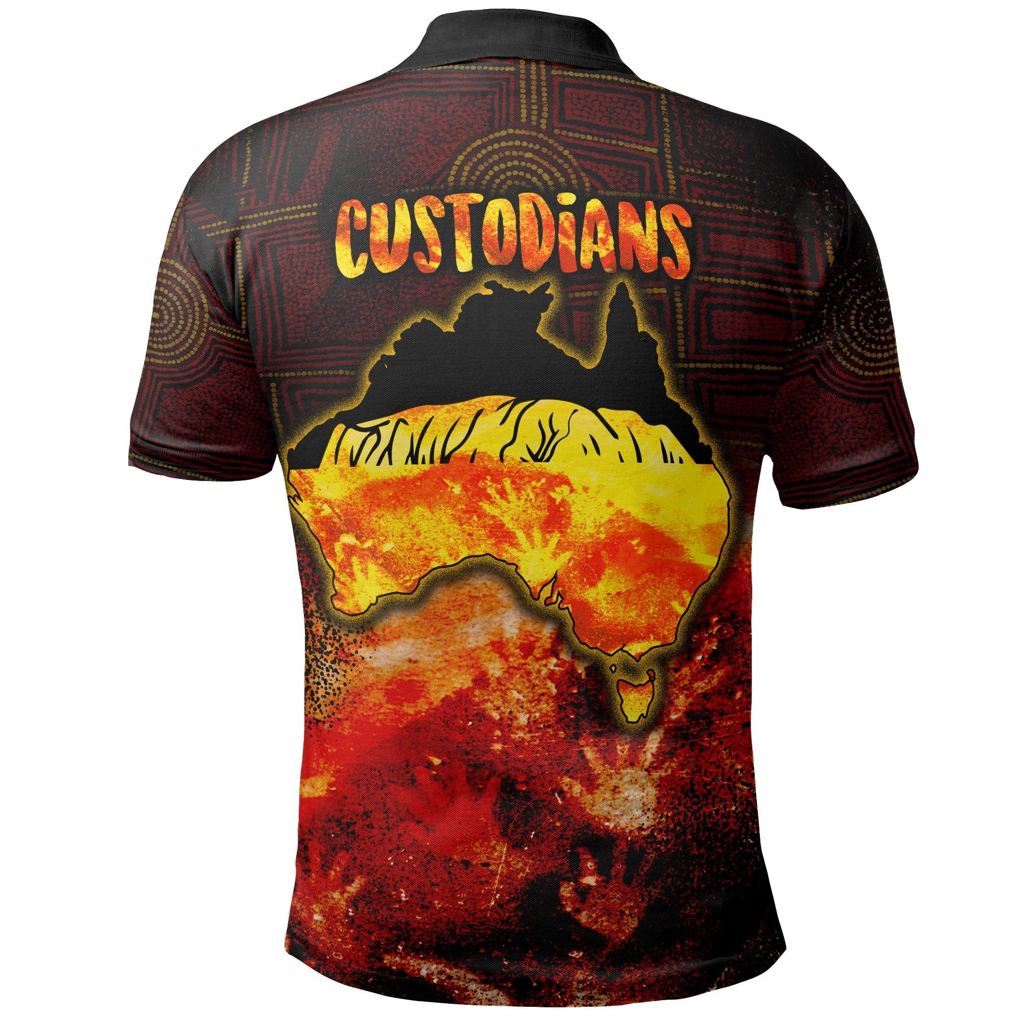 Aboriginal Polo - Aboriginal Personalised Anangu Custodians Polo Shirt