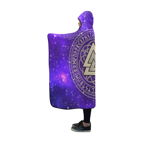 Viking Hooded Blanket Triangle And Galaxy