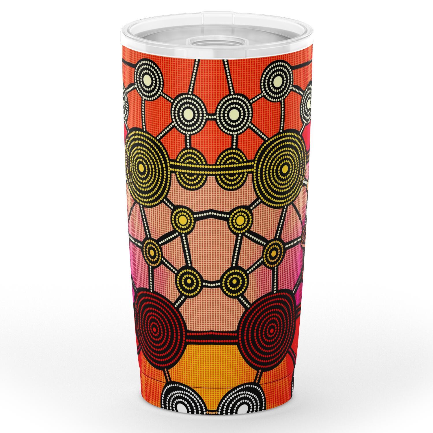 Insulated Tumbler - Aboriginal Pattern Tumbler Circle Art