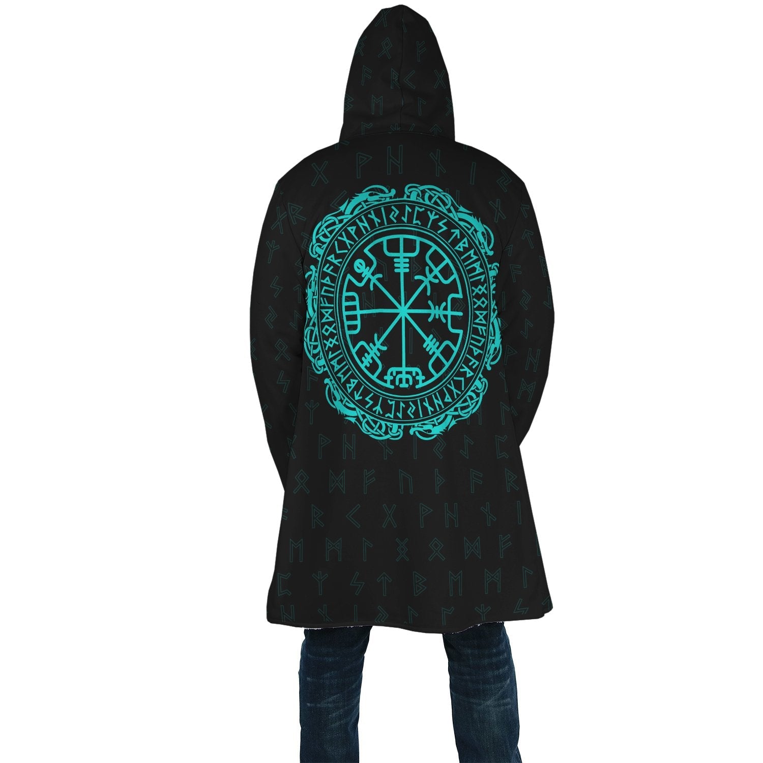 Viking Hooded Coat Vegvisir