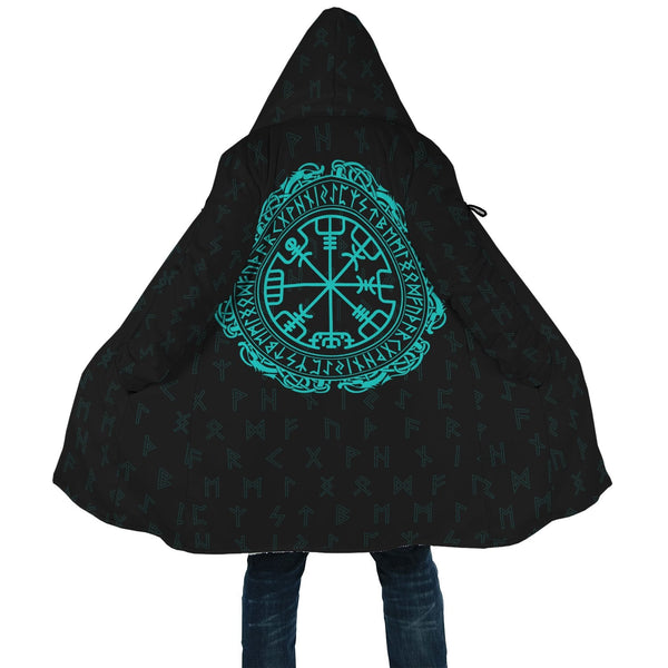 Viking Hooded Coat Vegvisir