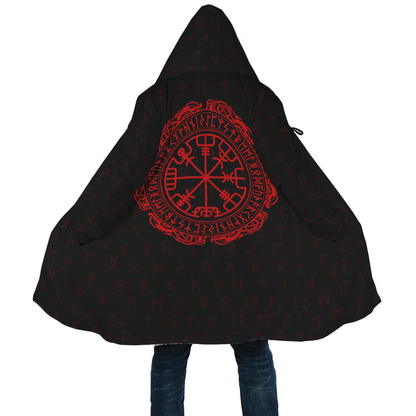 Viking Cloak Vegvisir Red Style