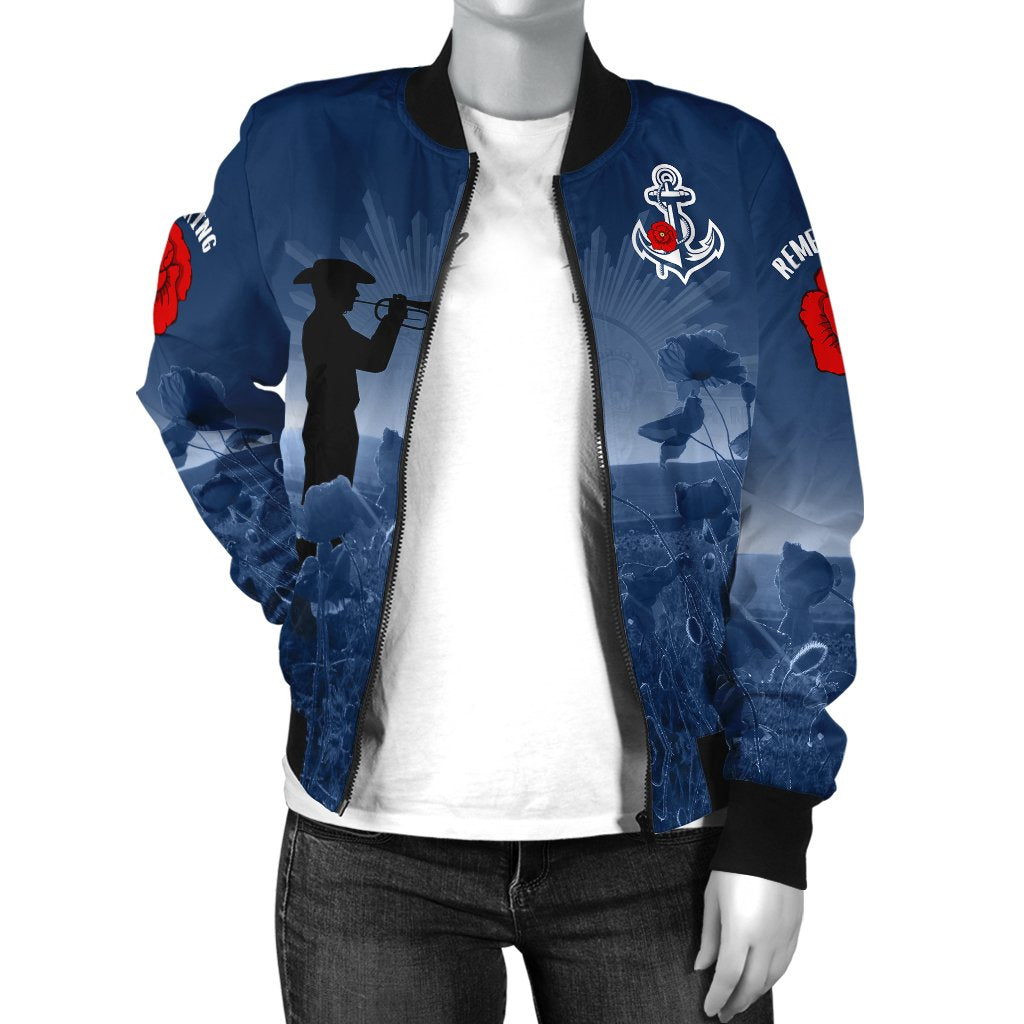 Australia Navy Anzac Women Bomber Jacket - Remembering Our Heroes