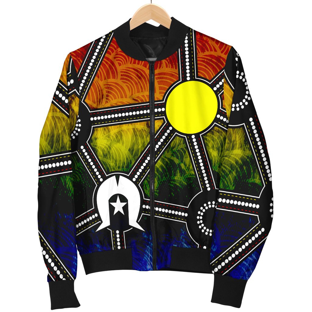 Naidoc Week 2021 Men Bomber Jacket , Aboriginal Geometric Style