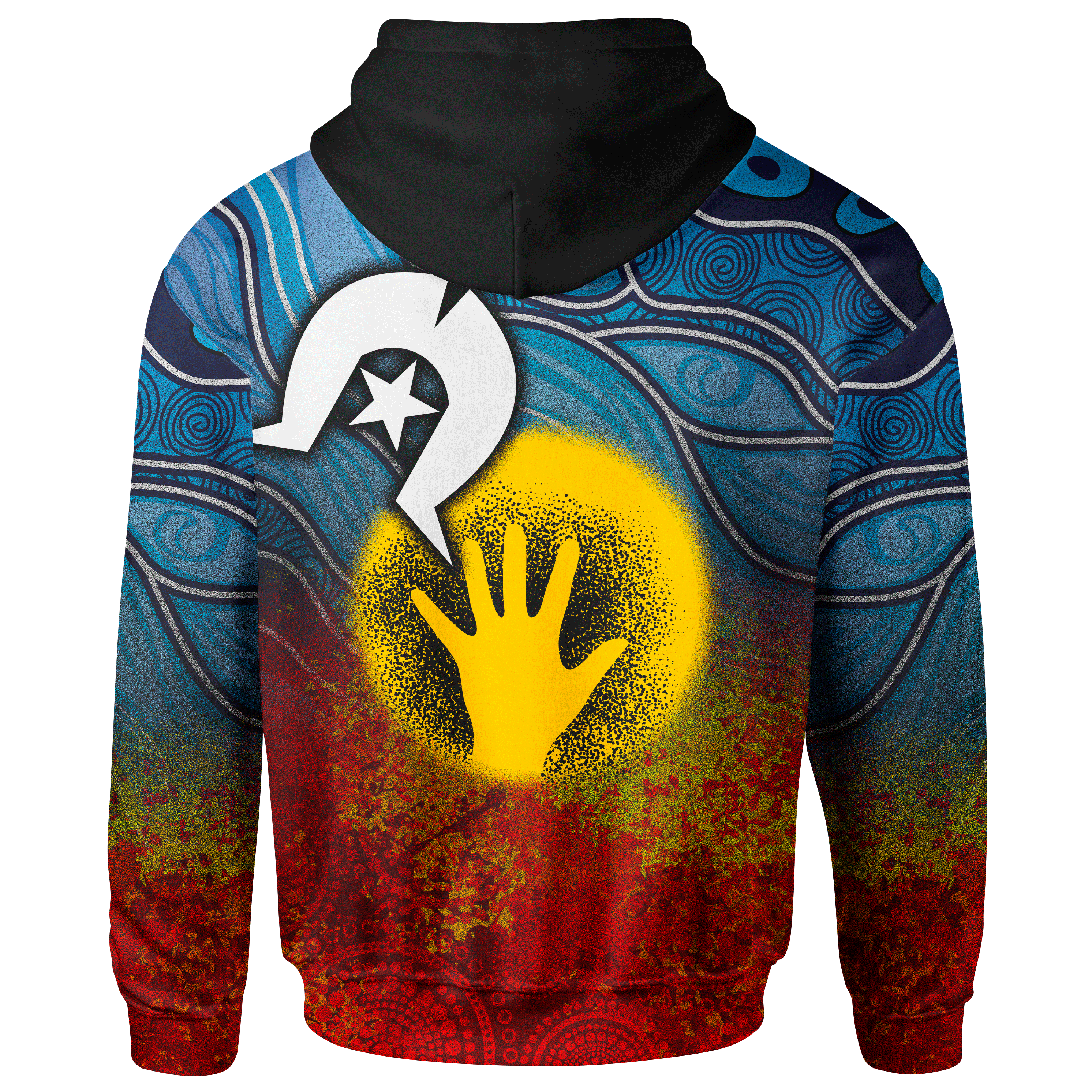 Aboriginal Zip Hoodie - Aboriginal and Torres Strait Islanders Flag