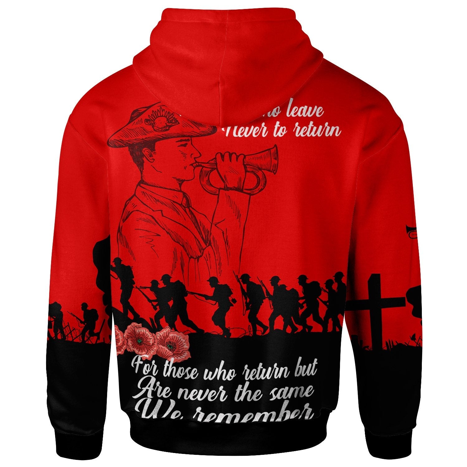 Zip Hoodie - Anzac Hoodie Lest We Forget Ver02