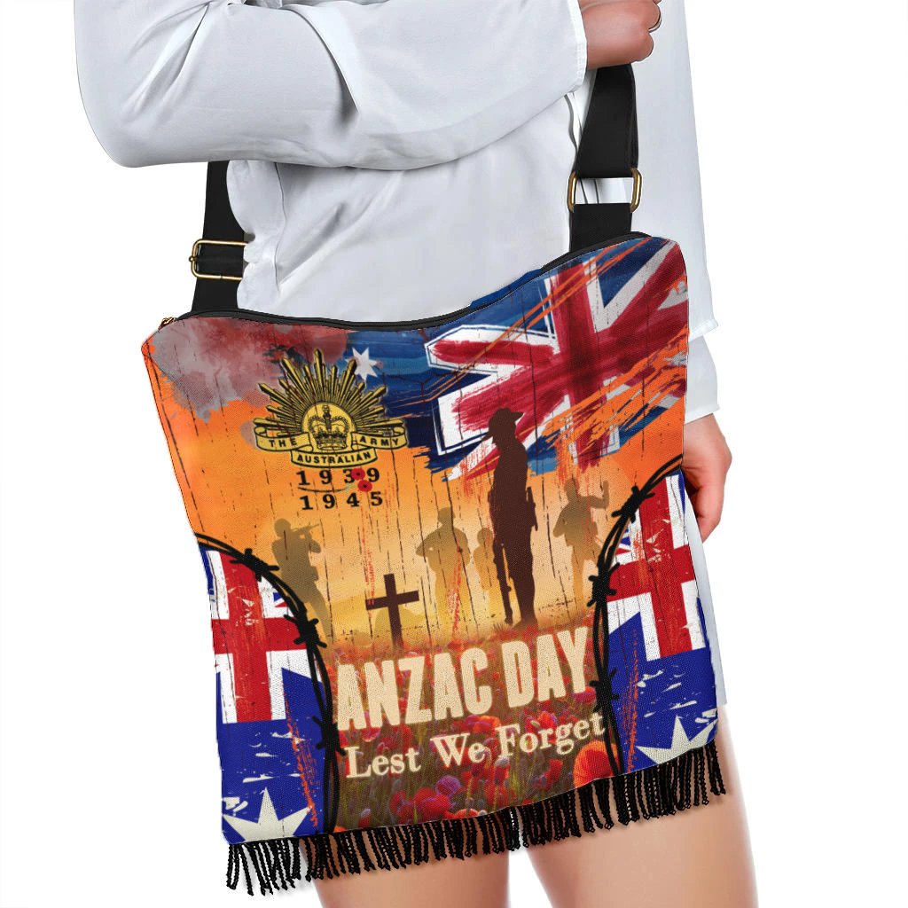 Australia Anzac Day 2022 Boho Handbag - Anzac Day Commemoration 1939 - 1945 V2