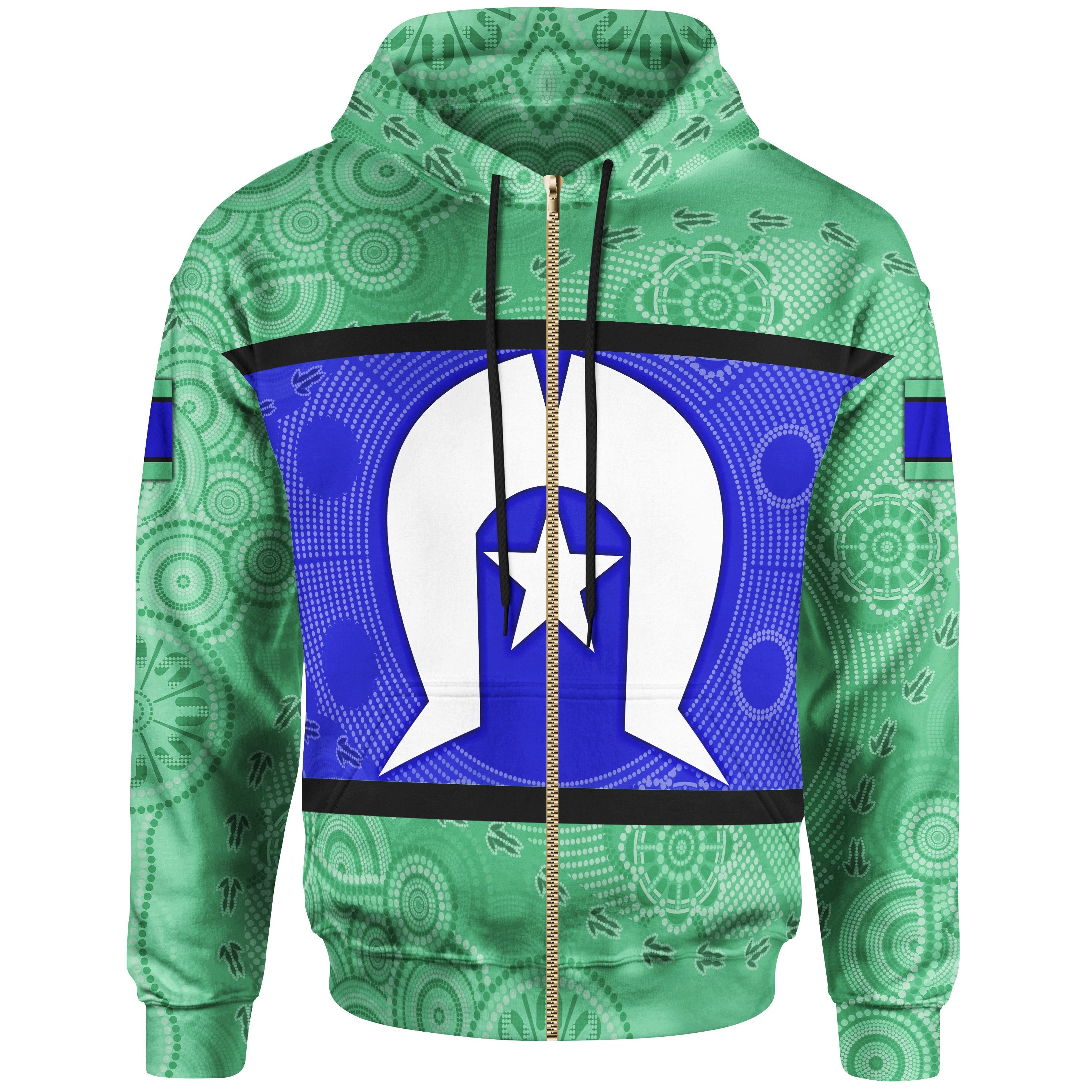 Zip Hoodie - Torres Strait Islands Aboriginal Patterns