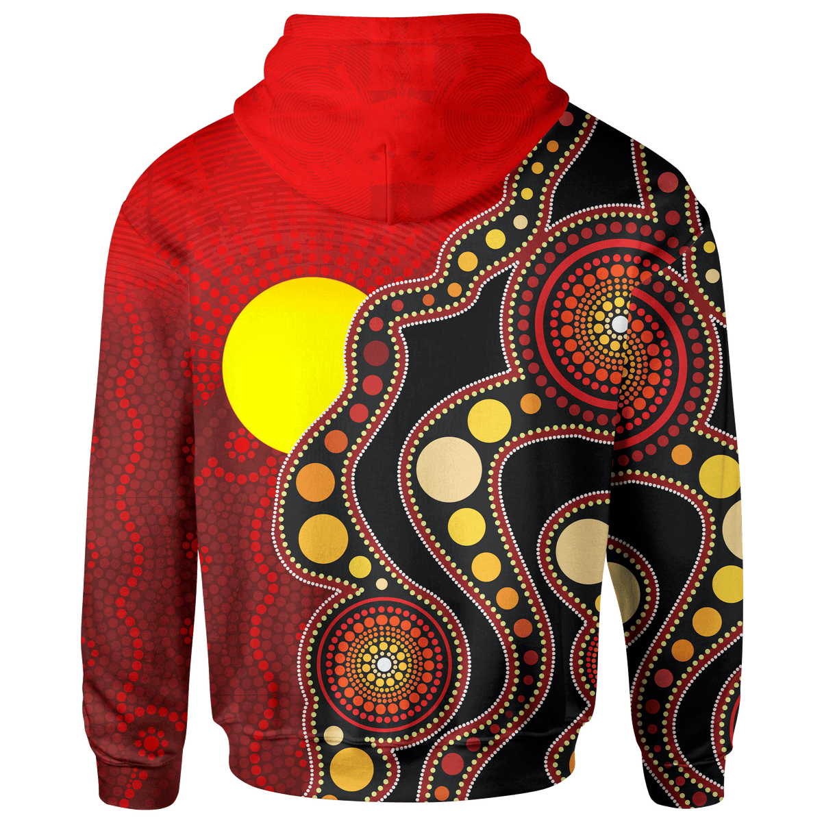 (Kid) Aboriginal Zip Hoodie - Australia Indigenous Flag Circle Dot Pai ...