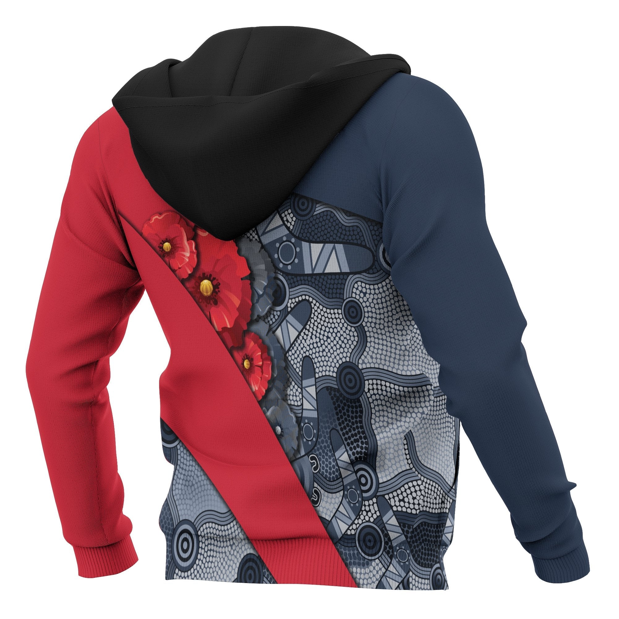 Aboriginal Zip Hoodie - Anzac Day