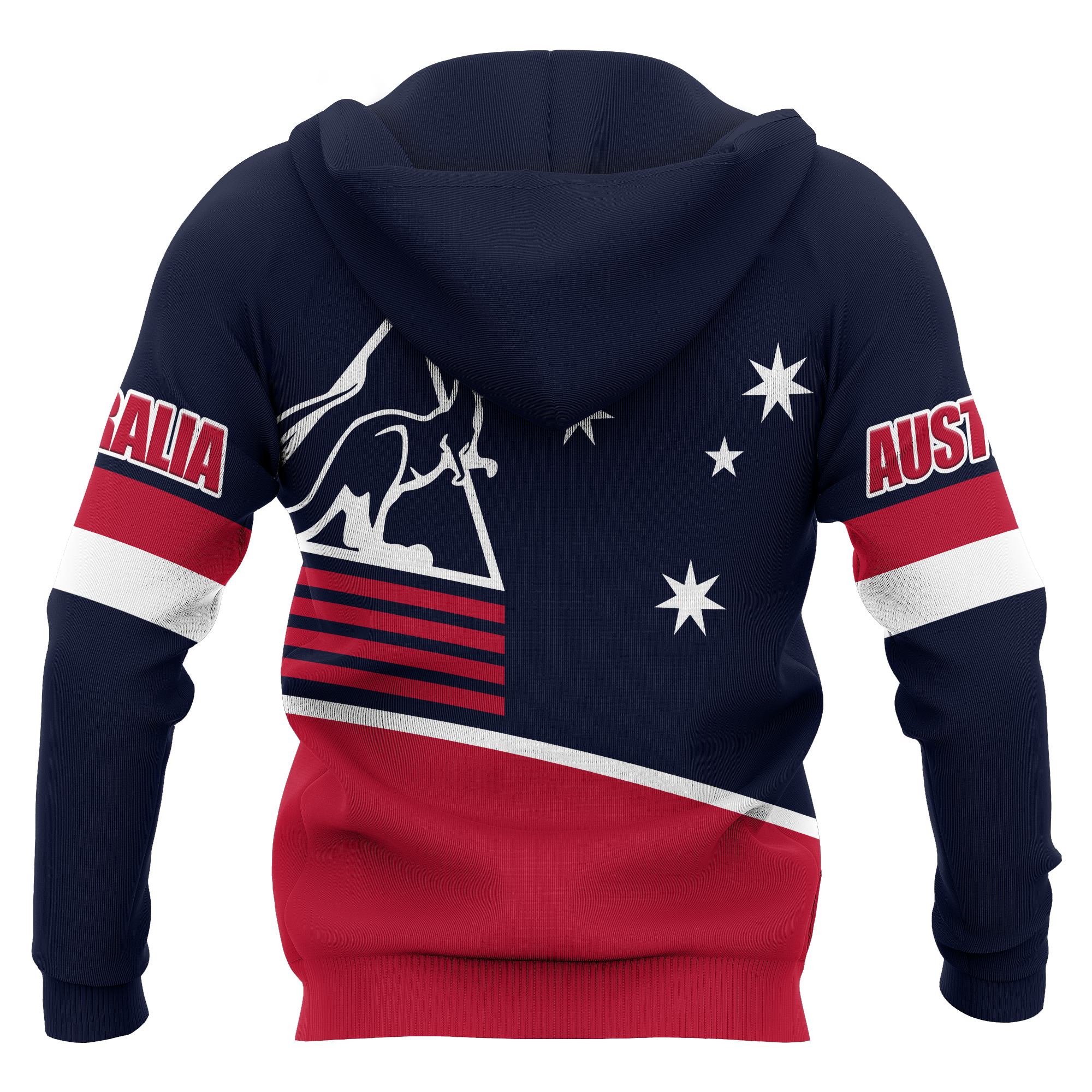 Zip Hoodie - Kangaroo Symbol Hoodie Aussie Southern Cross