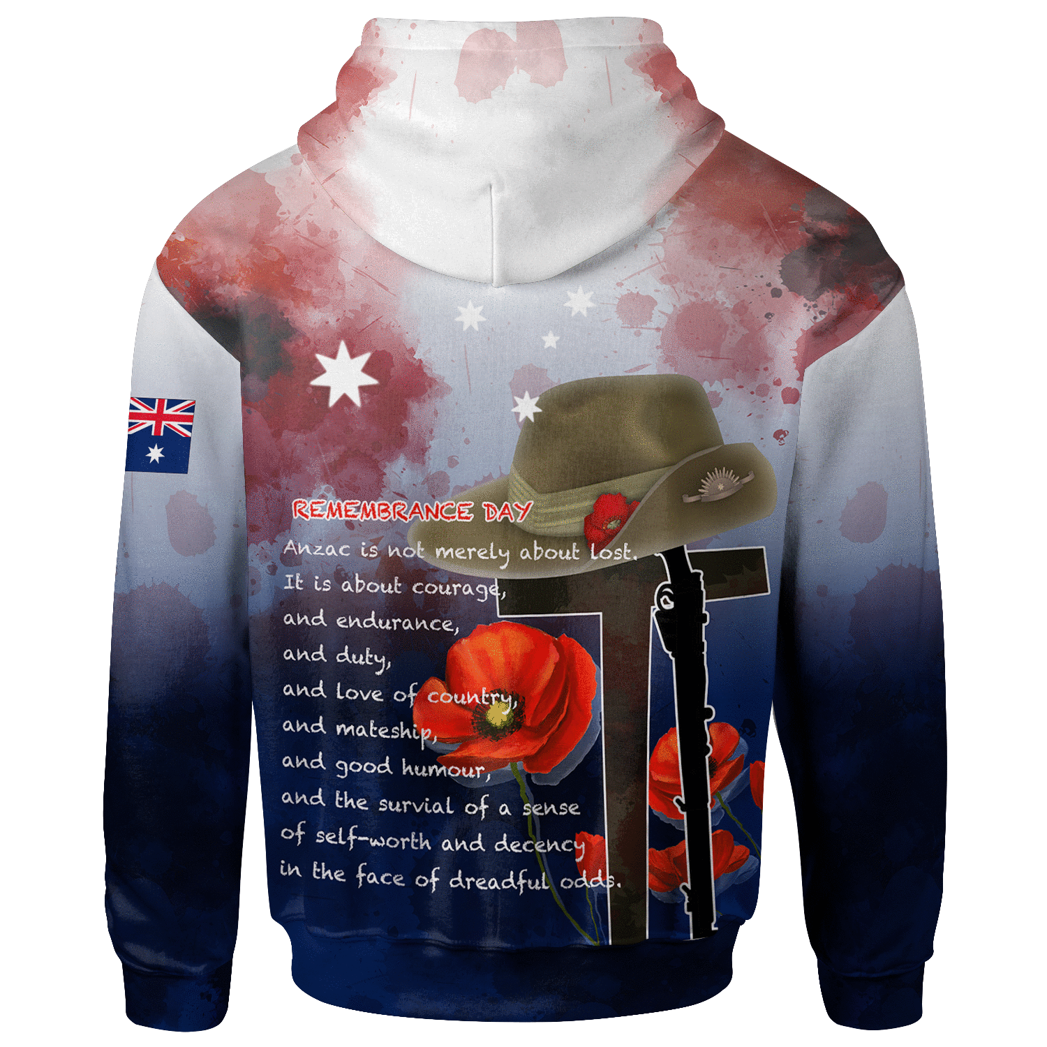 Anzac Day Zip Hoodie - Remembrance Day