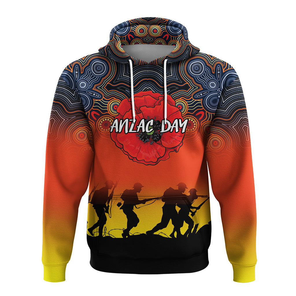 Anzac Day Hoodie - Aboriginal Dot Painting Art