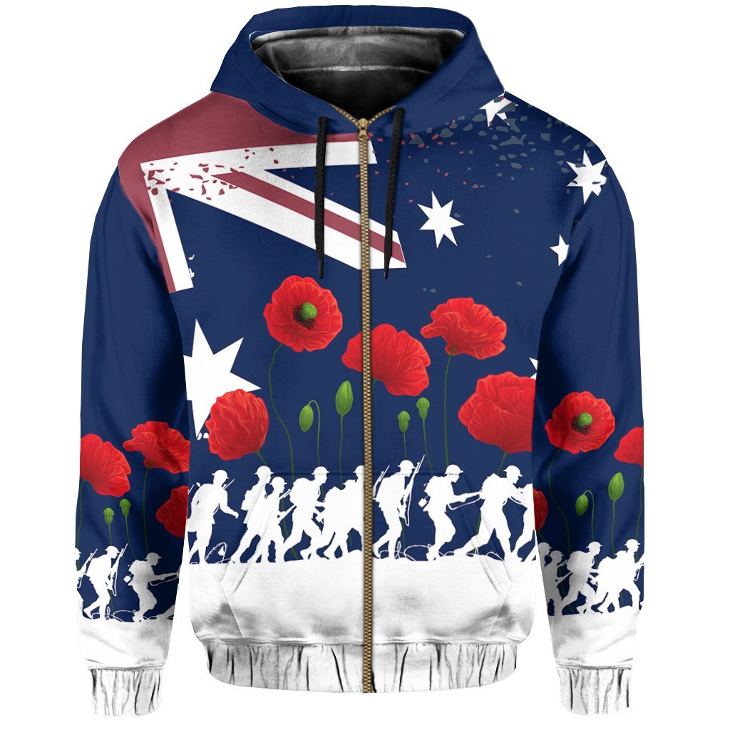 Anzac Day Zip Hoodie