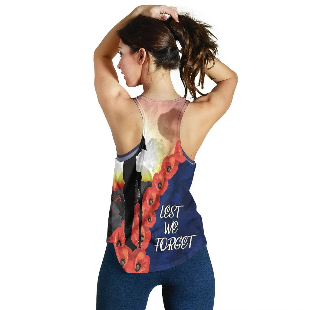 Anzac Lest We Forget Women's Racerback Tank - All Gave Some, Some Gave All