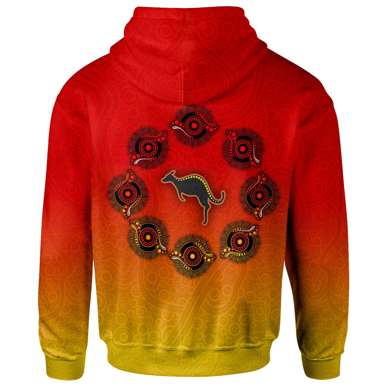 Aboriginal Zip Hoodie - Circle Pattern