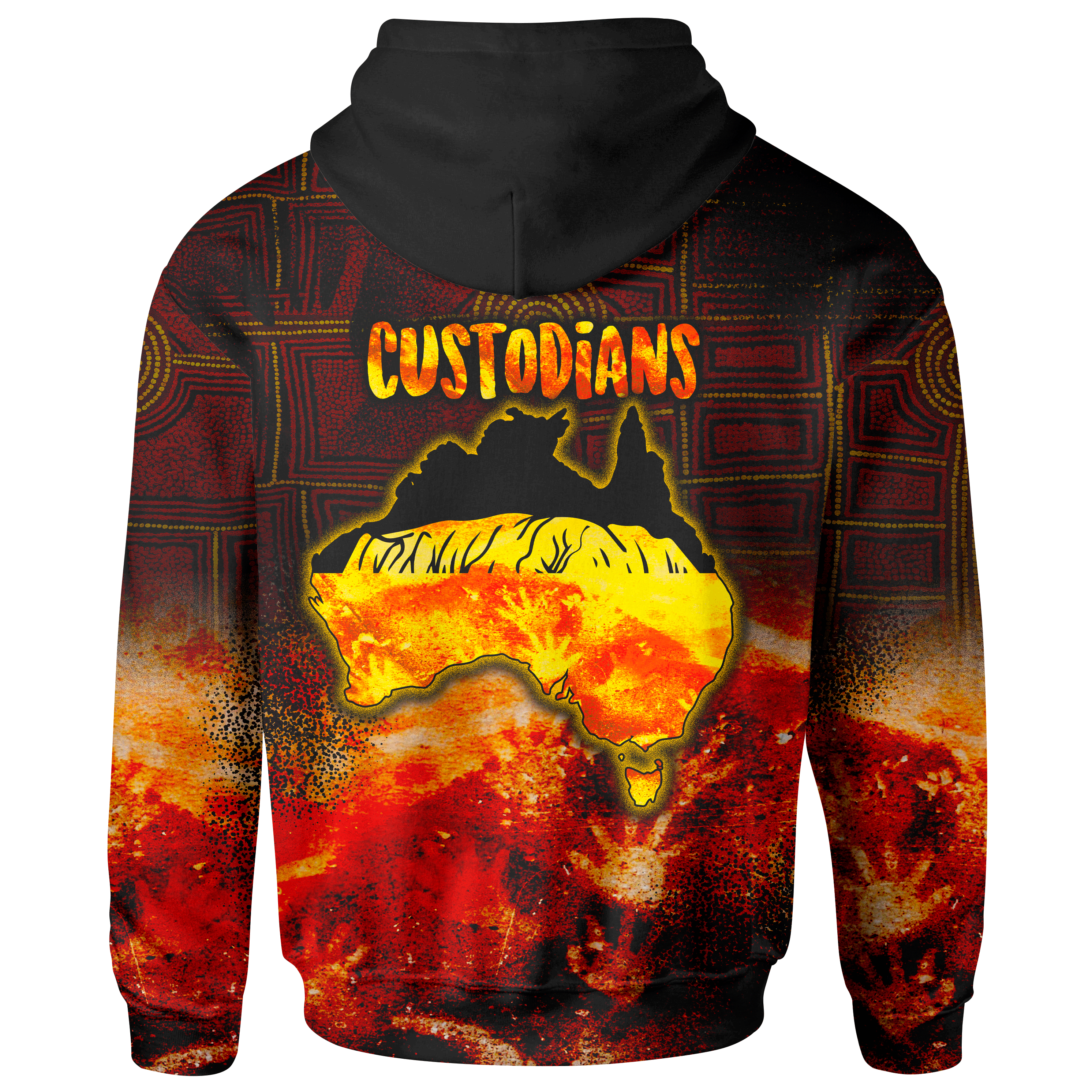 Aboriginal Personalised Hoodie - Anangu Custodians