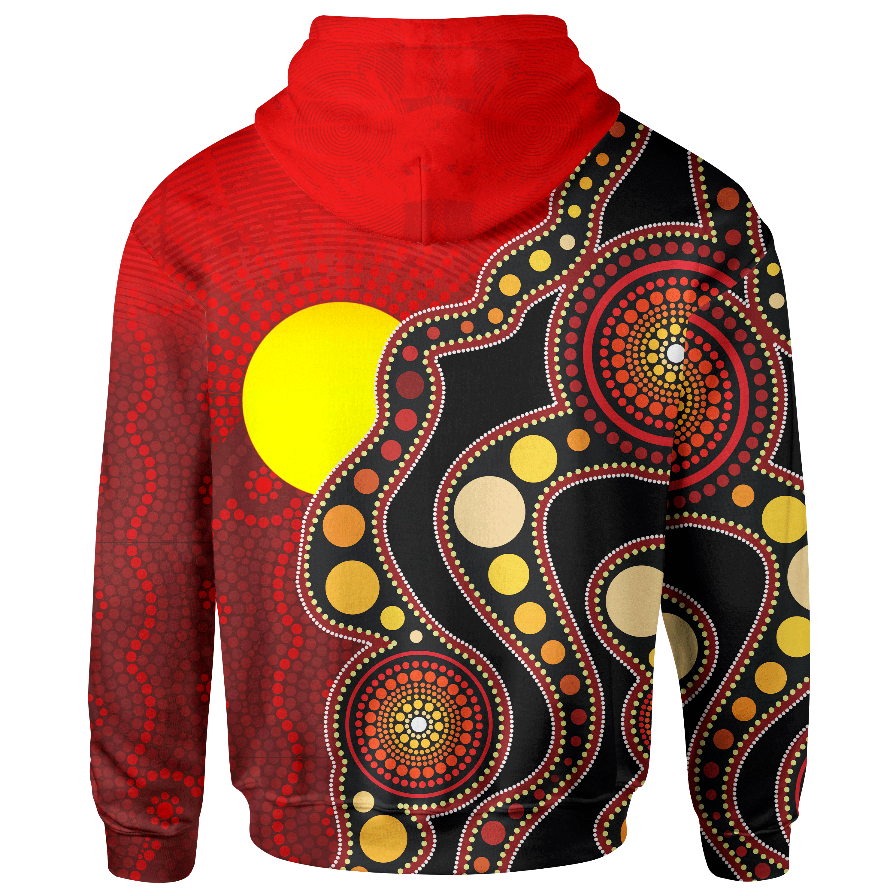 (Custom) Aboriginal Zip Hoodie - Australia Aboriginal Lives Matter Flag