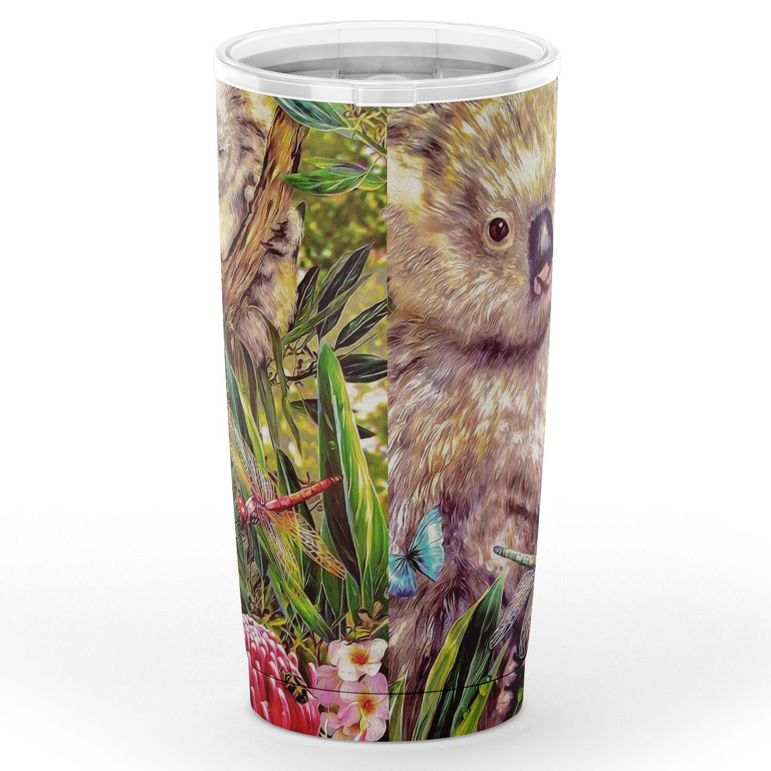 Koala Insulated Tumbler - 3D Koala with Waratah Flower Tumbler