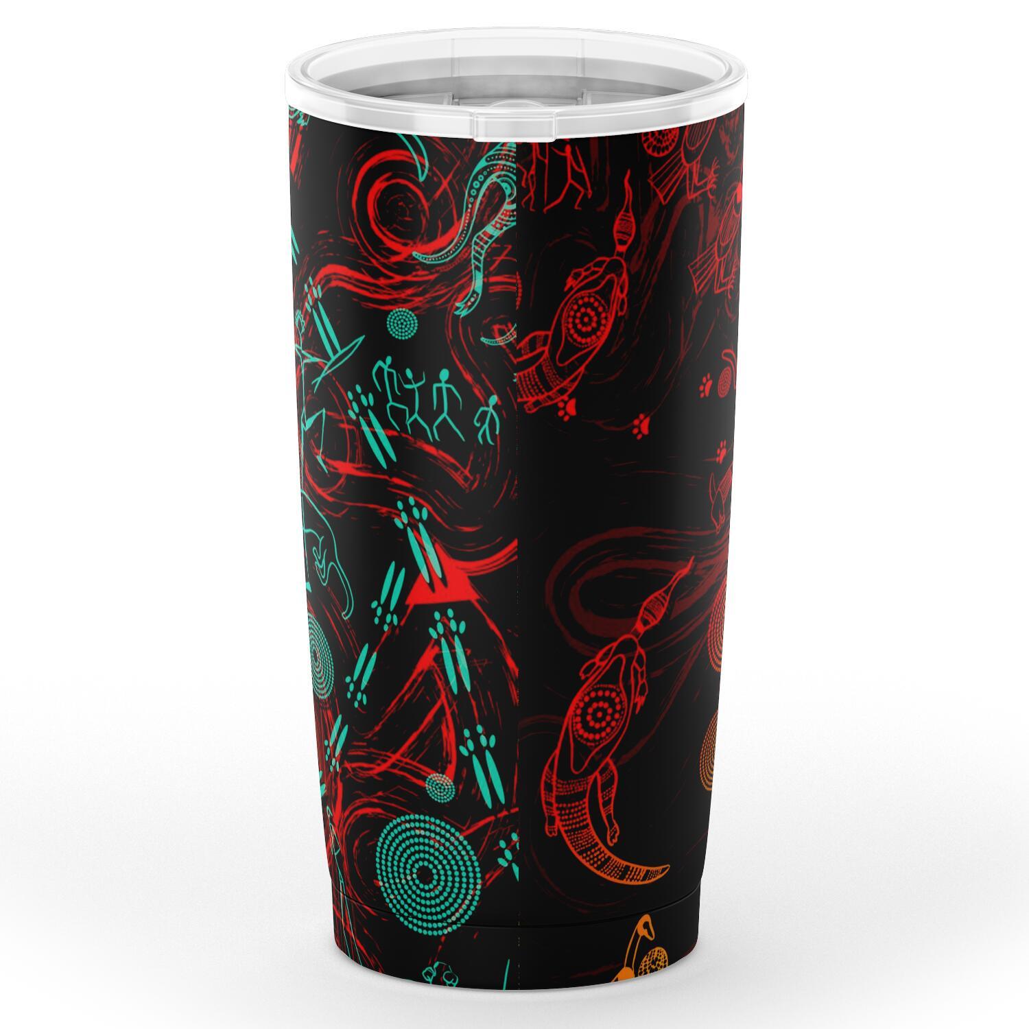 Insulated Tumbler, Kangaroo Adults Indigenous Art