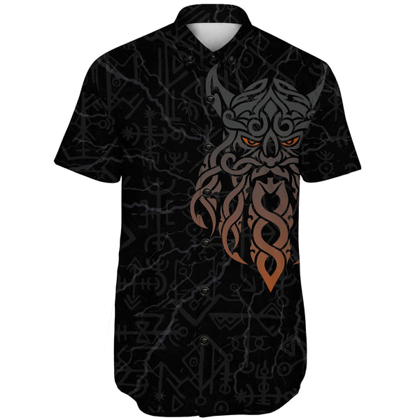 Viking Short Sleeve Shirt Odin God Furthark Tattoo Special