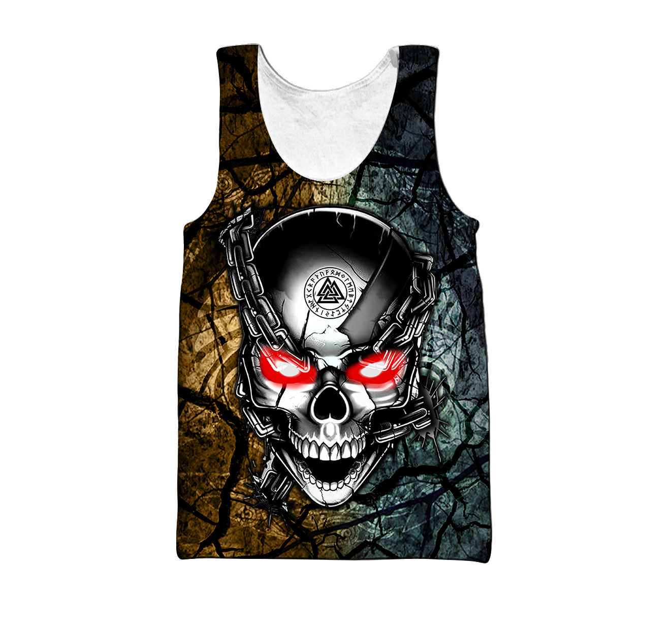 Viking Sherpa Hoodie Skull Tank Top