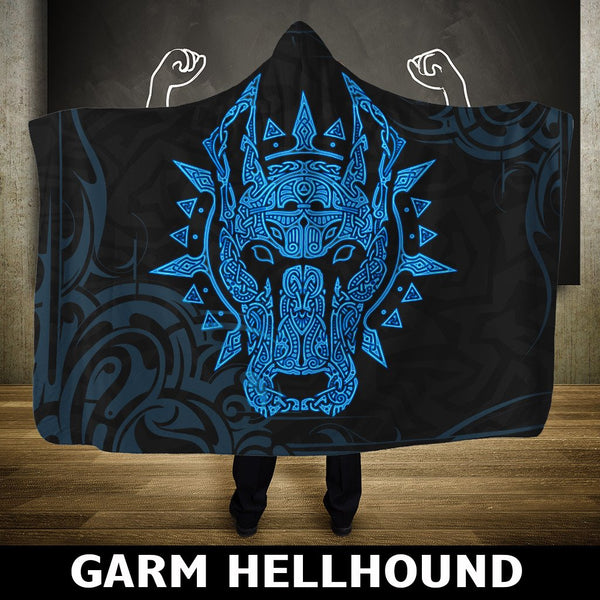 Viking Hooded Blanket Garm Hellhound