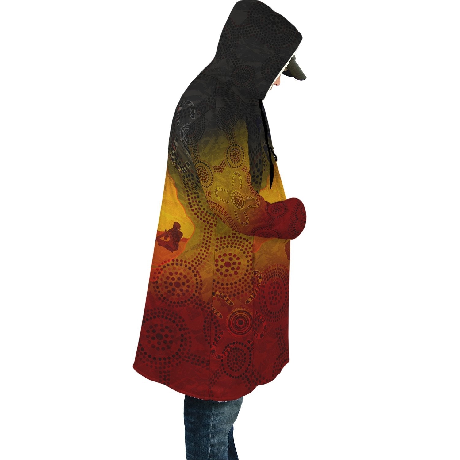 Aboriginal Cloak - Australian Map with Indigenous Color