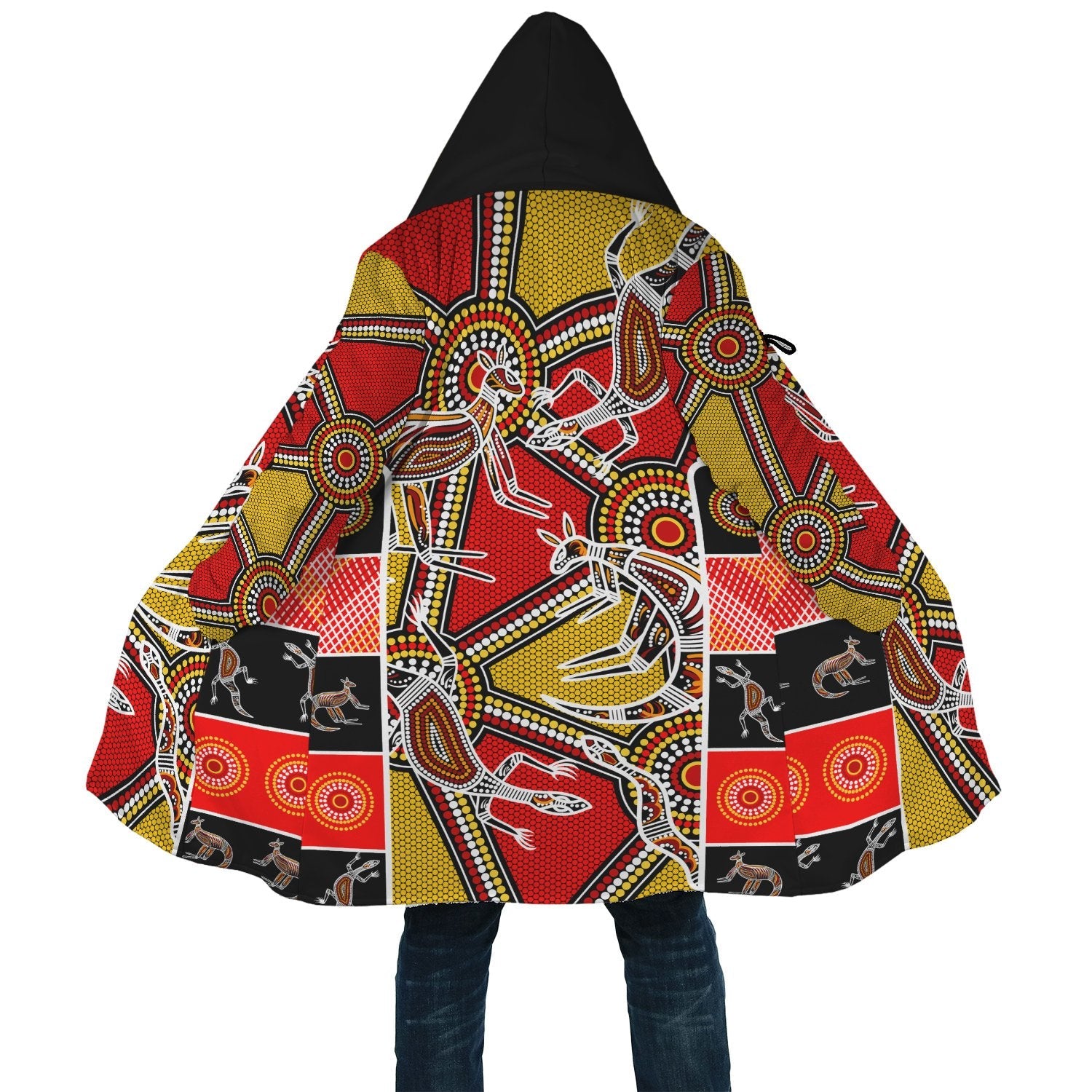 Aboriginal Cloak - Kangaroo Dot Painting Patterns