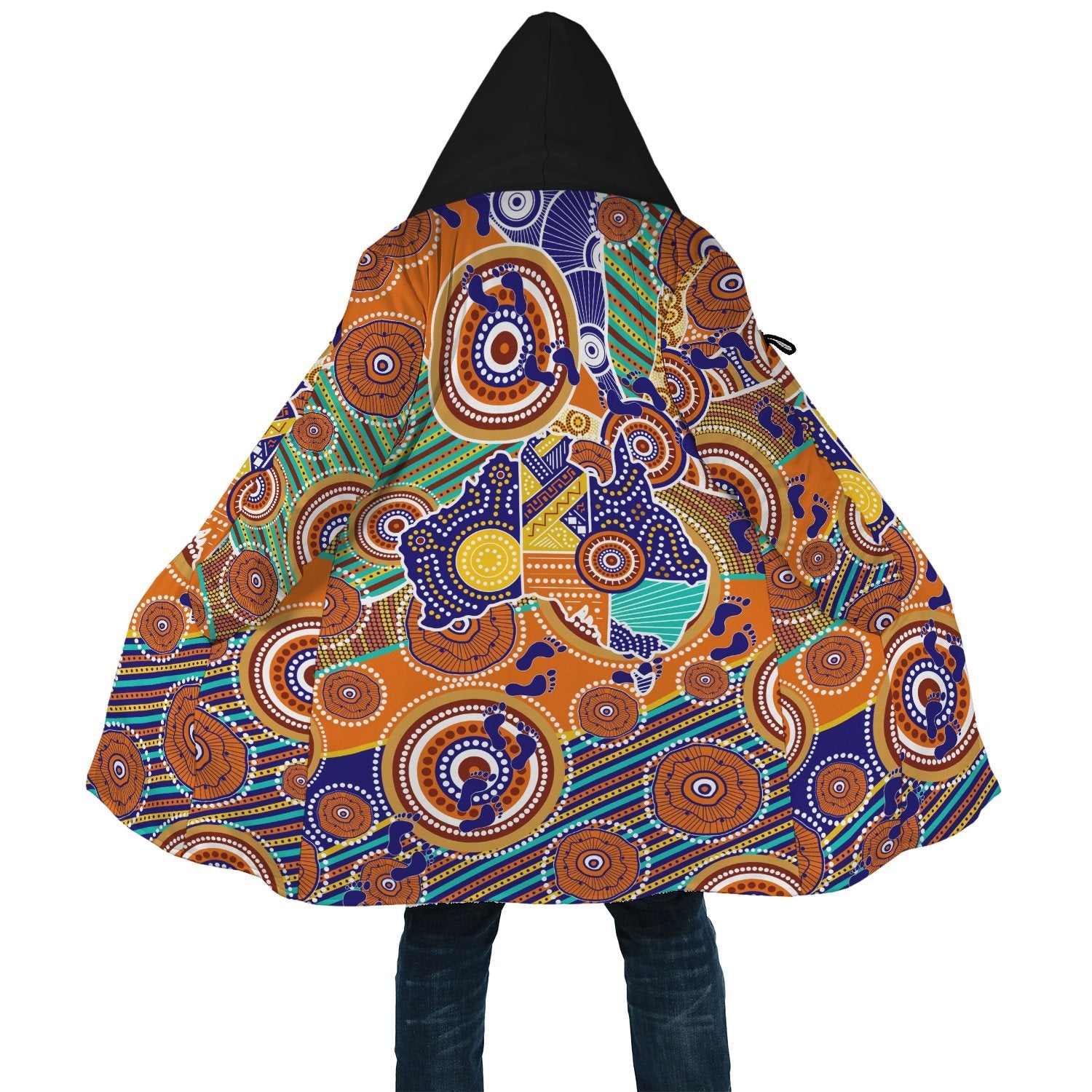 Aboriginal Cloak - Australian Map Dot Painting