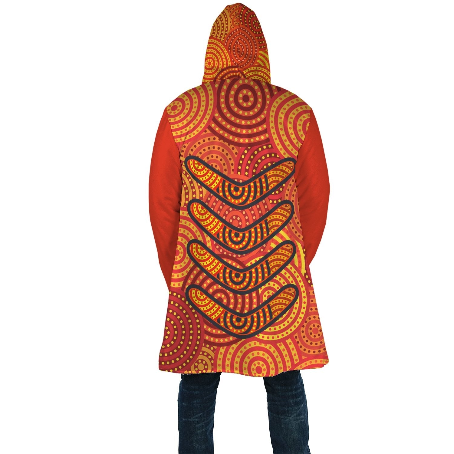 Aboriginal Cloak - Aboriginal Boomerangs And Dot Circle