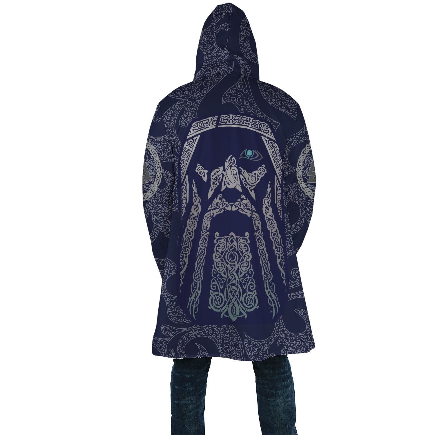 Viking Hooded Coat Odin God Tattoo