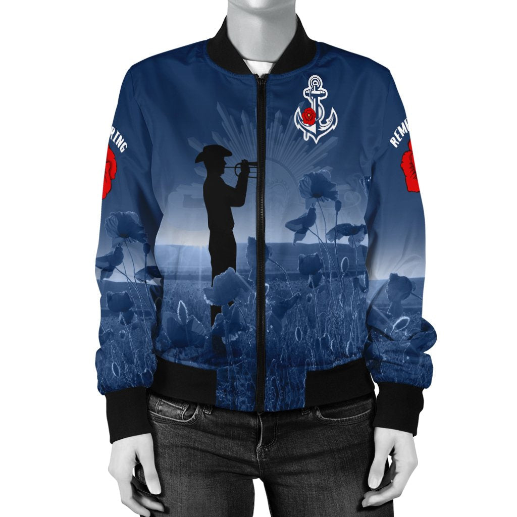 Australia Navy Anzac Women Bomber Jacket - Remembering Our Heroes